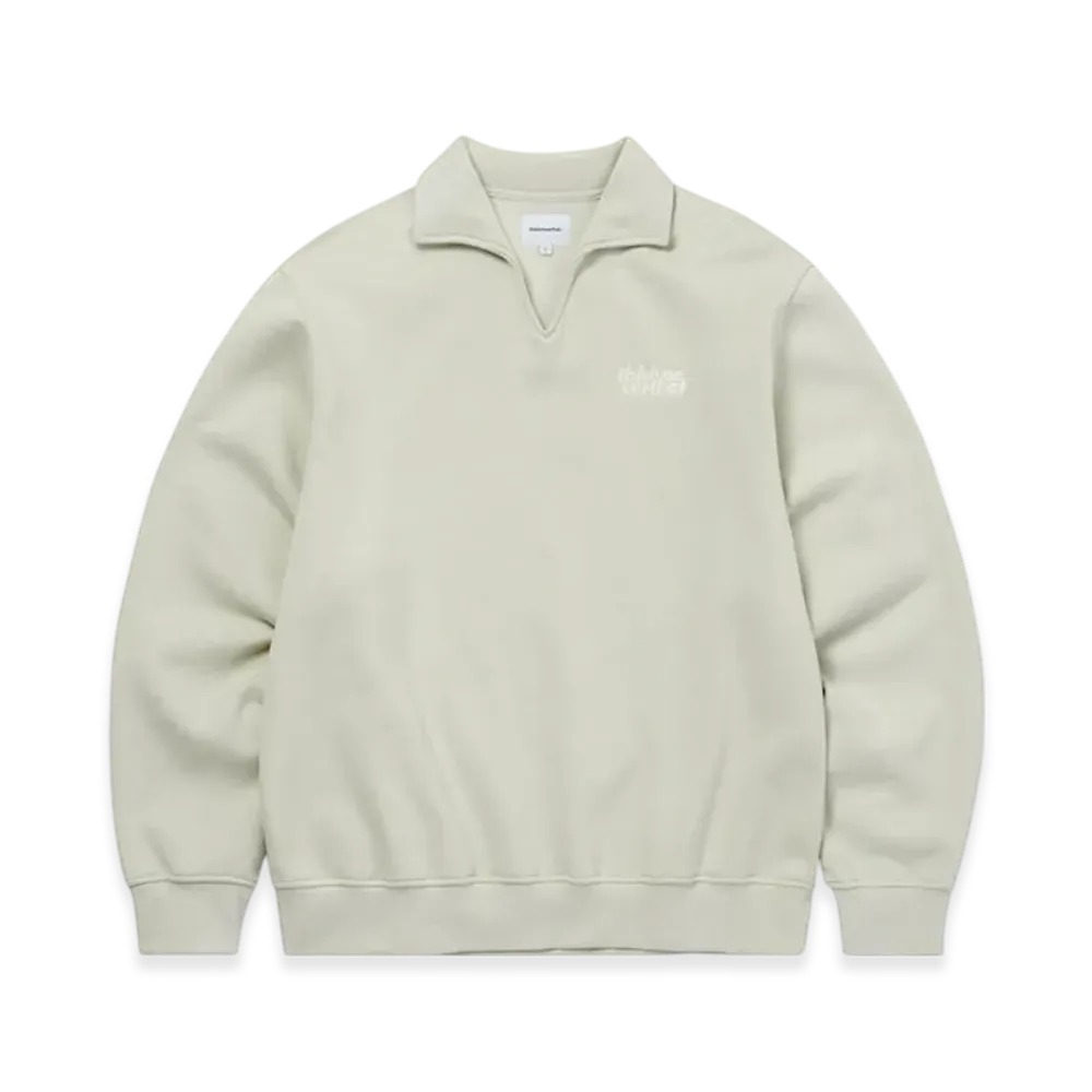 thisisneverthat Open Collar Sweatshirt "Sand"