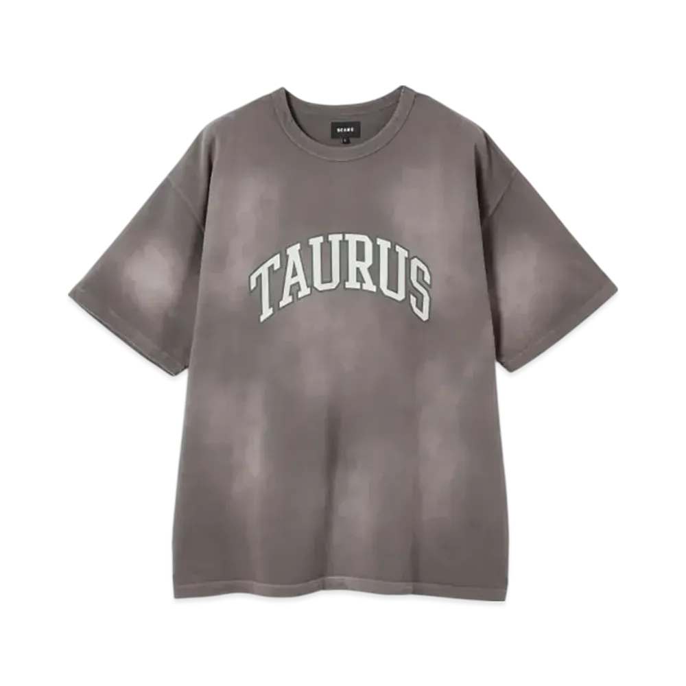 BEAMS Fade College Tee "ChacoalGray"