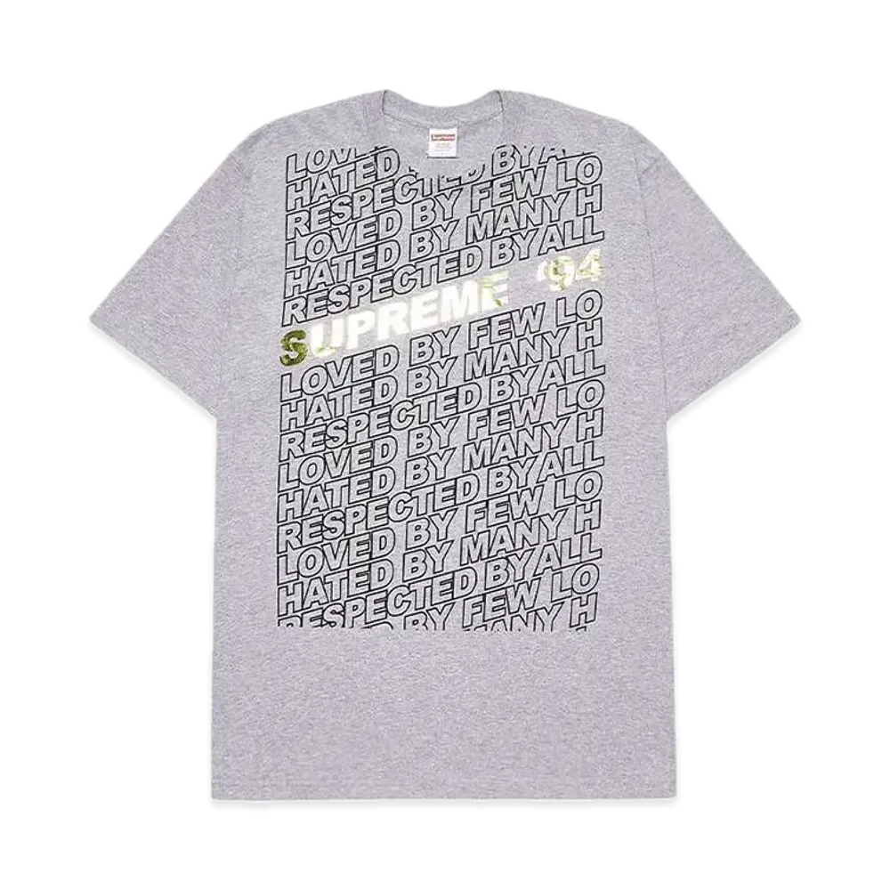 シュプリーム リスペクト Tシャツ "ヘザー グレー"