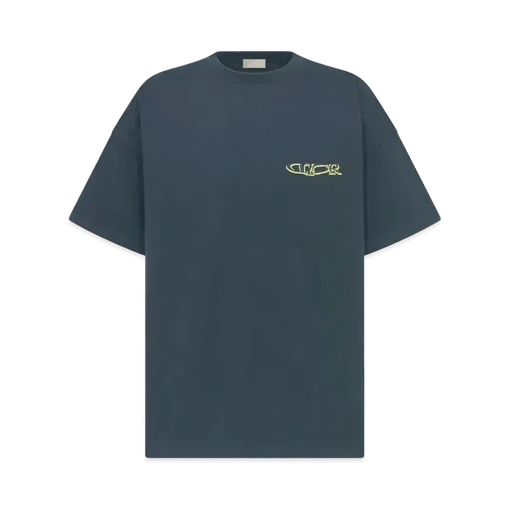 Dior x LEWIS HAMILTON T-Shirt Oversized Fit Cotton Jersey "Navy Blue"