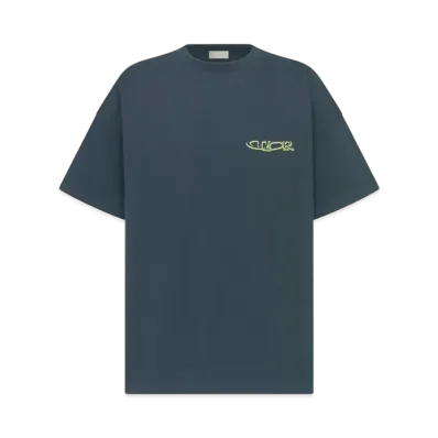 Dior x LEWIS HAMILTON T-Shirt Oversized Fit Cotton Jersey "Navy Blue"