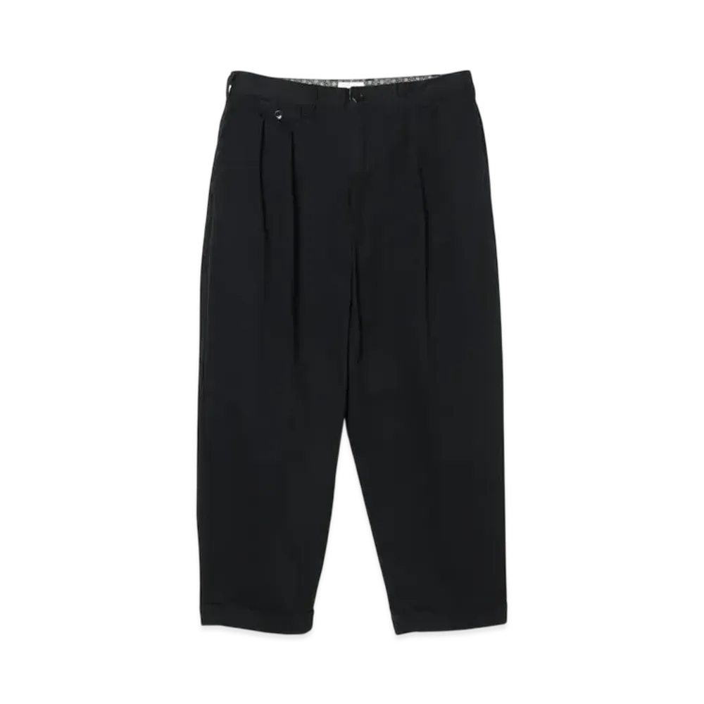 BEAMS 2 Pleats Chino "Black"