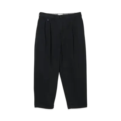 BEAMS 2 Pleats Chino "Black"