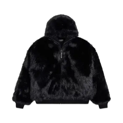 BALENCIAGA Women's Ski Zip-Up Hoodie "Black"