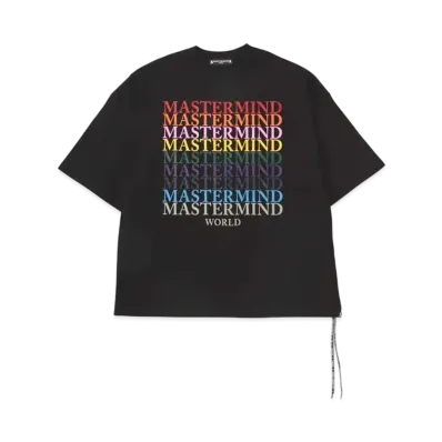 mastermind WORLD Boxy Multi Logo Tee "Black"