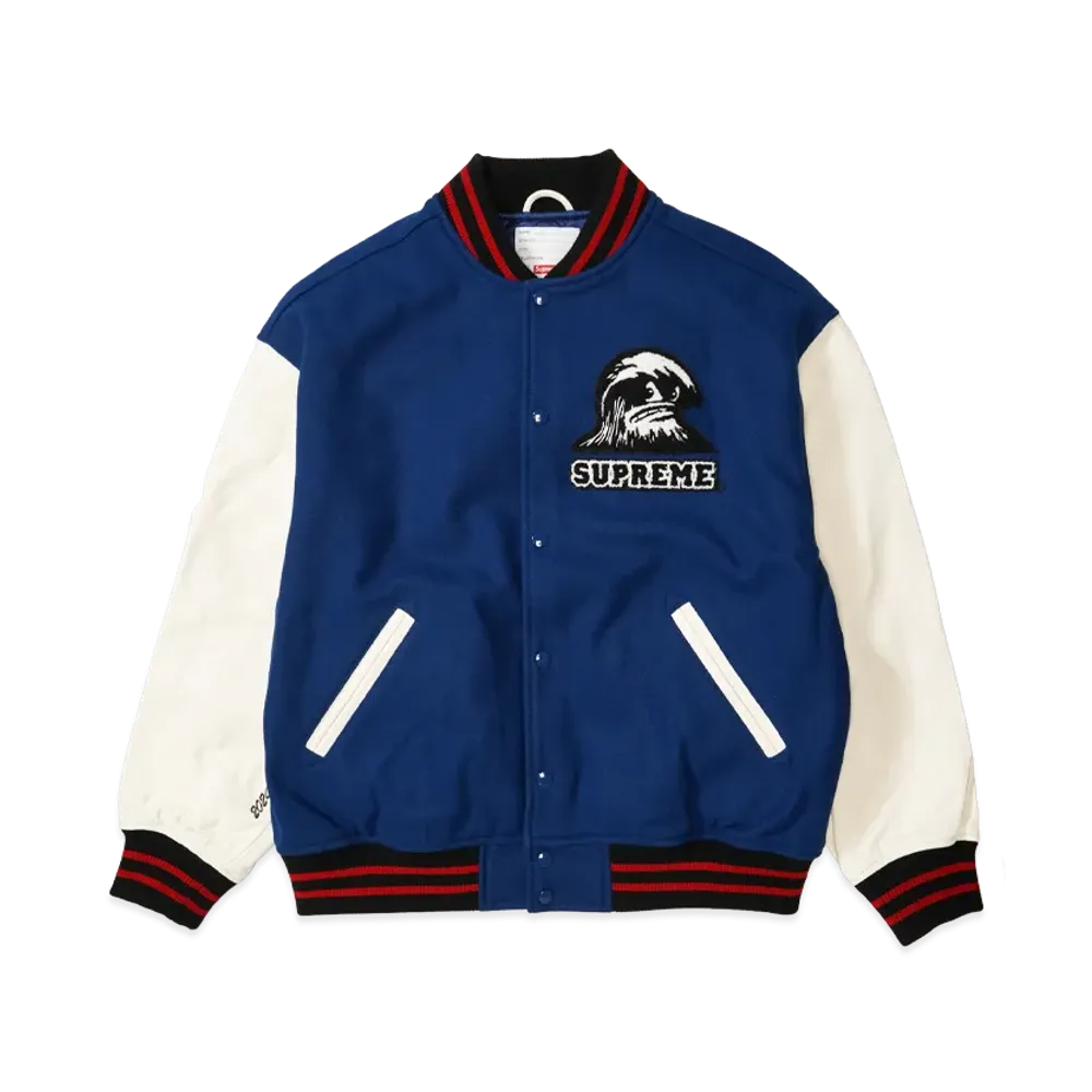 Supreme Wave Varsity Jacket "Blue"