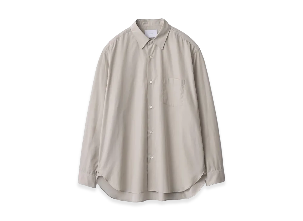 ssstein Pima Cotton Oversized Regular Collar Shirt "Off Gray"