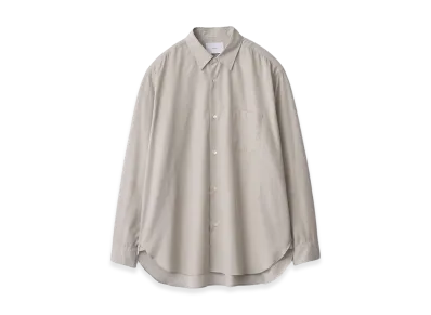 ssstein Pima Cotton Oversized Regular Collar Shirt "Off Gray"