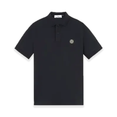 Stone Island 22002SC Organic Cotton Elastane Pique "Navy Blue"