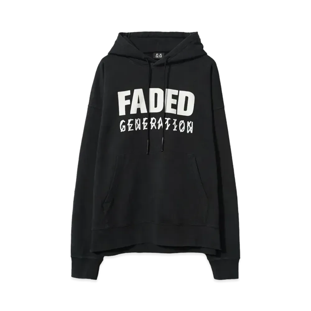 44 LABEL GROUP FADED GEN HOODIE "BLACK"