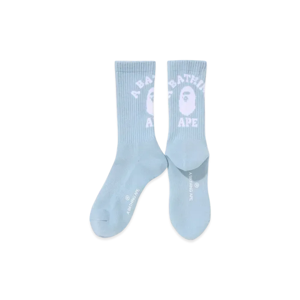 A BATHING APE College Socks "Sax"