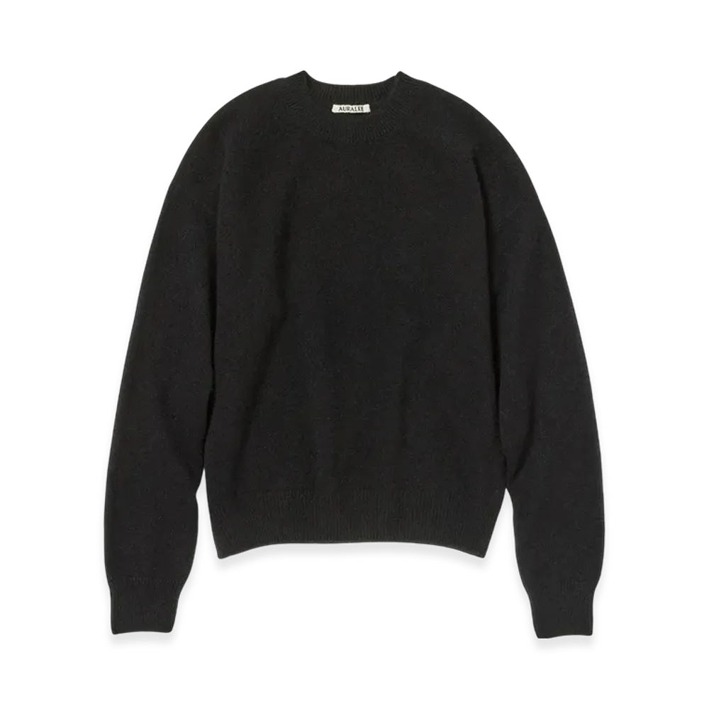 AURALEE Baby Cashmere Knit P/O "Top Black"