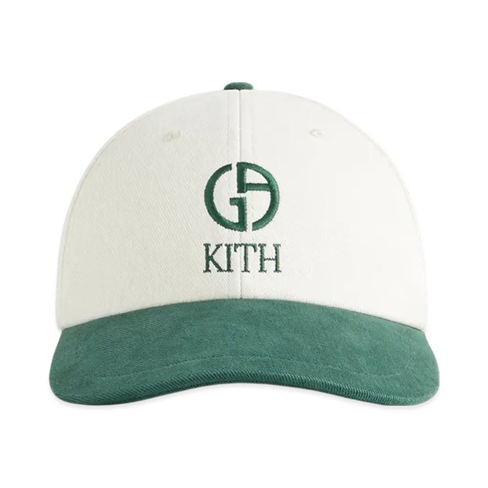 Kith x Giorgio Armani Twill Two-Tone Classic Cap "Sandrift"