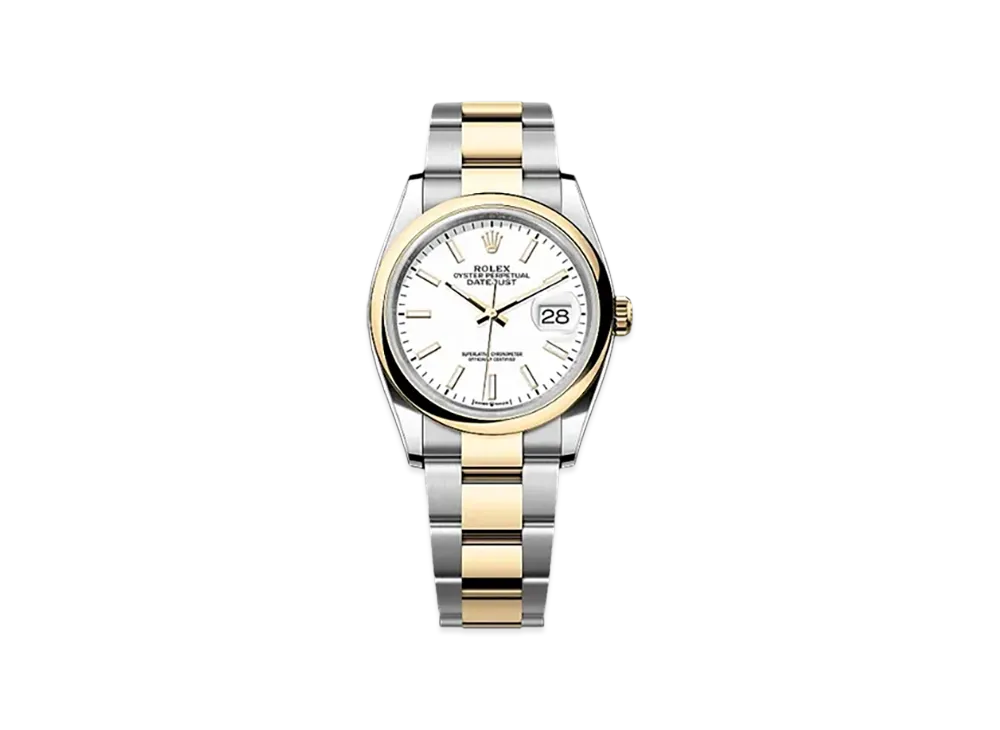 ROLEX Datejust 36 Oystersteel & Yellow Gold "White"