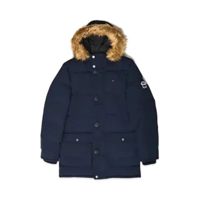 TOMMY HILFIGER Arctic Cross Full Length Hoodie Parka Jacket "Navy"