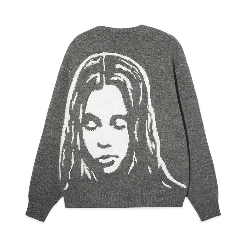 X-Girl Face Knit Cardigan "Grey"