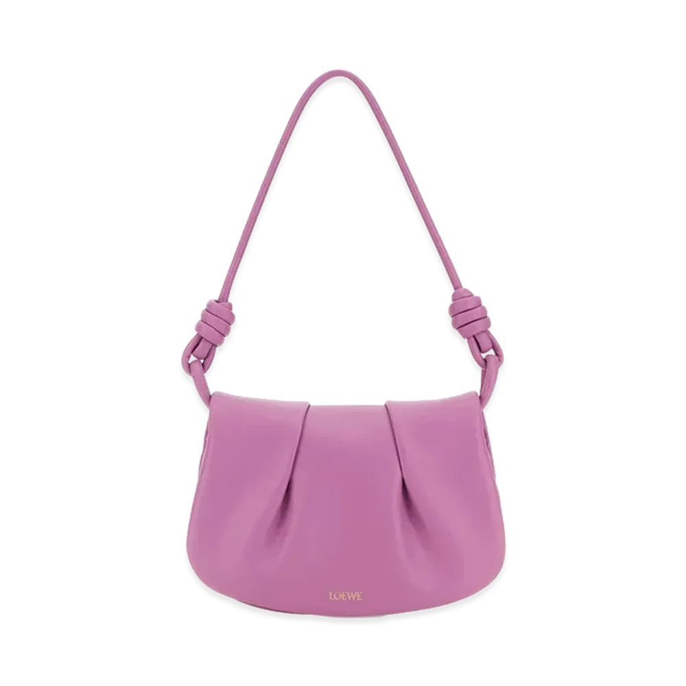 LOEWE Women's Nappa Leather Paseo Shoulder Bag "Lilac"