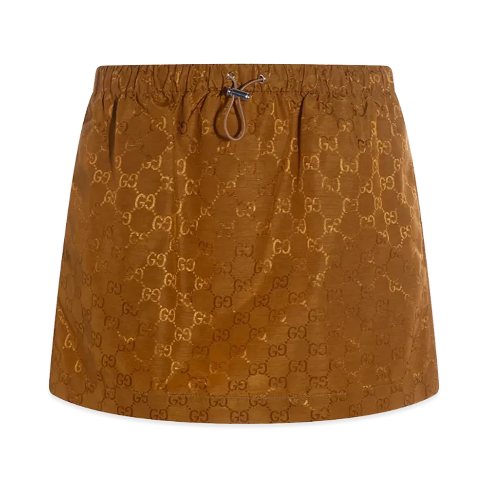 GUCCI Women's 'GG' Canvas Skirt "Camel"