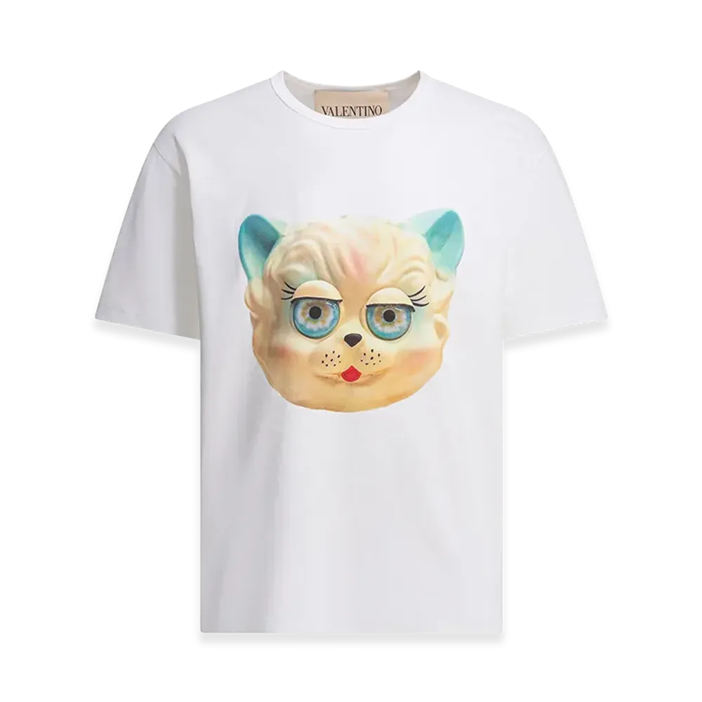 Valentino "Le Chat De La Maison" Crew-Neck T-Shirt "White"