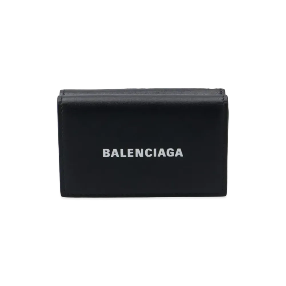 BALENCIAGA Men's Cash Mini Wallet "Black/White"