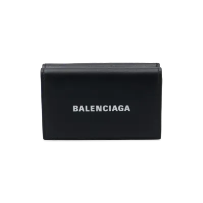 BALENCIAGA Men's Cash Mini Wallet "Black/White"