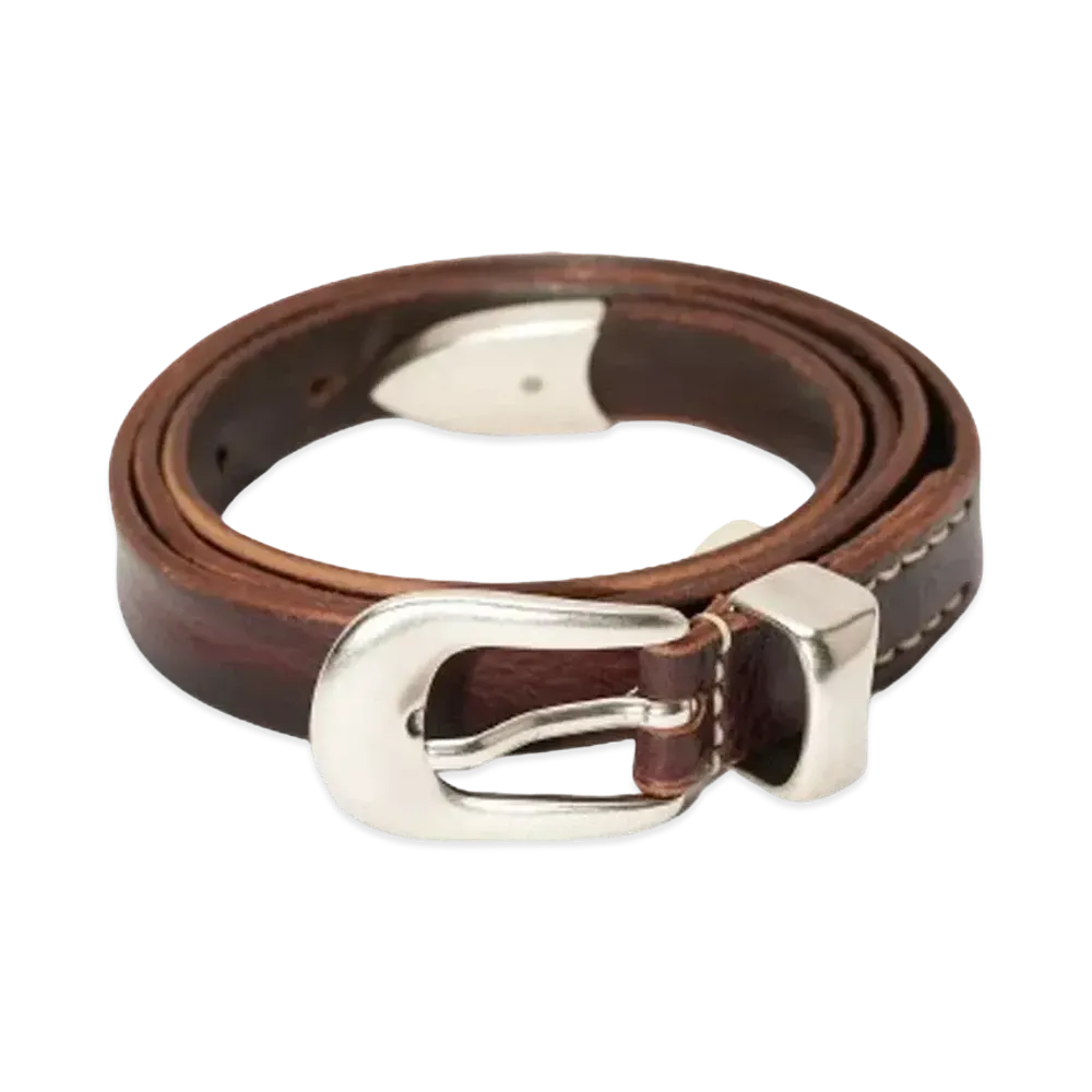 OUR LEGACY Leather Belt 2 Cm "Brown"