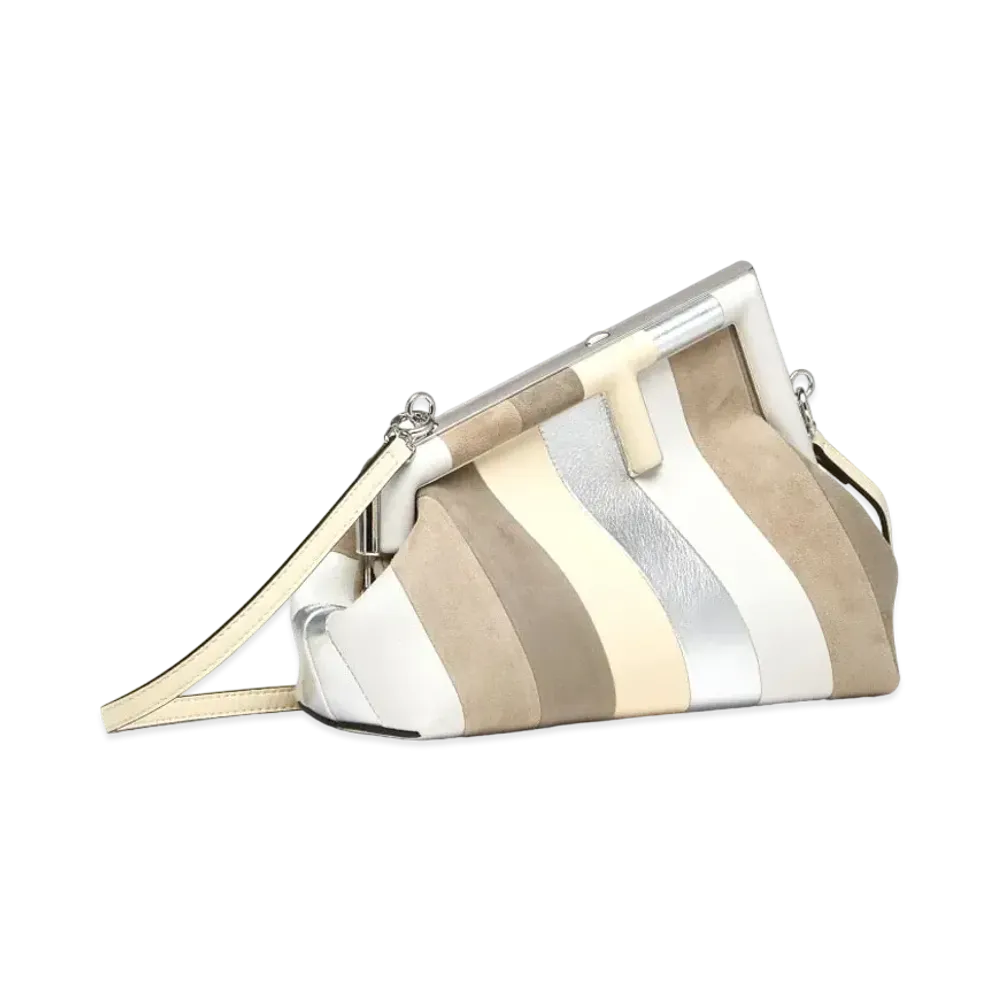 FENDI Fendi First Small Leather Bag & Inlay "Brown"
