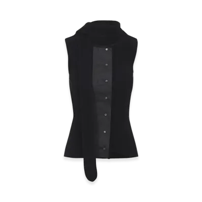 LEMAIRE Women's Asymmetrical Fitted Top "Black"