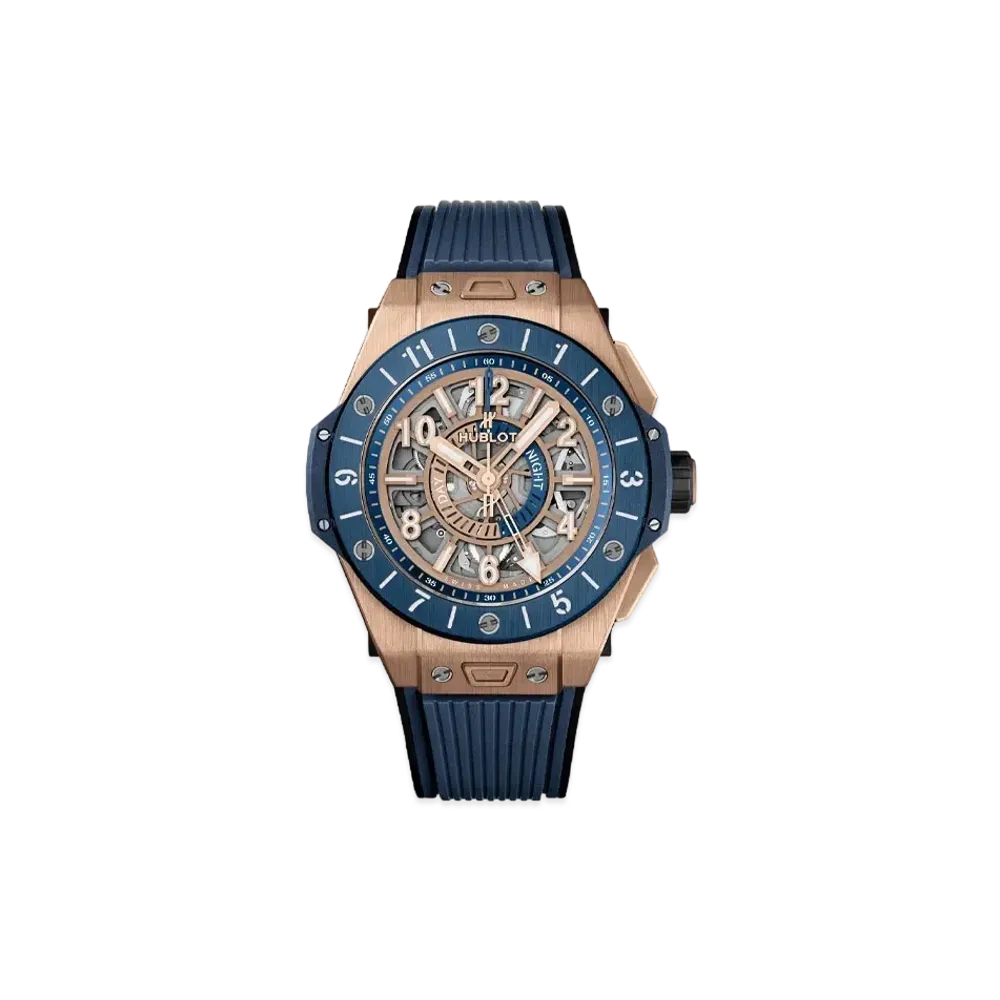 HUBLOT Big Bang Unico GMT King Gold Blue Ceramic 45mm