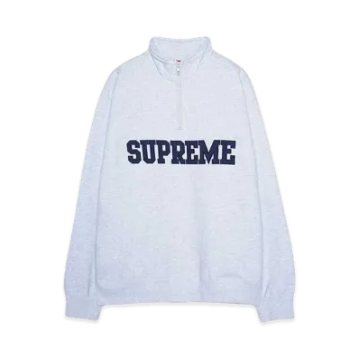 Supreme Collegiate Half Zip Pullover "Ash Grey"