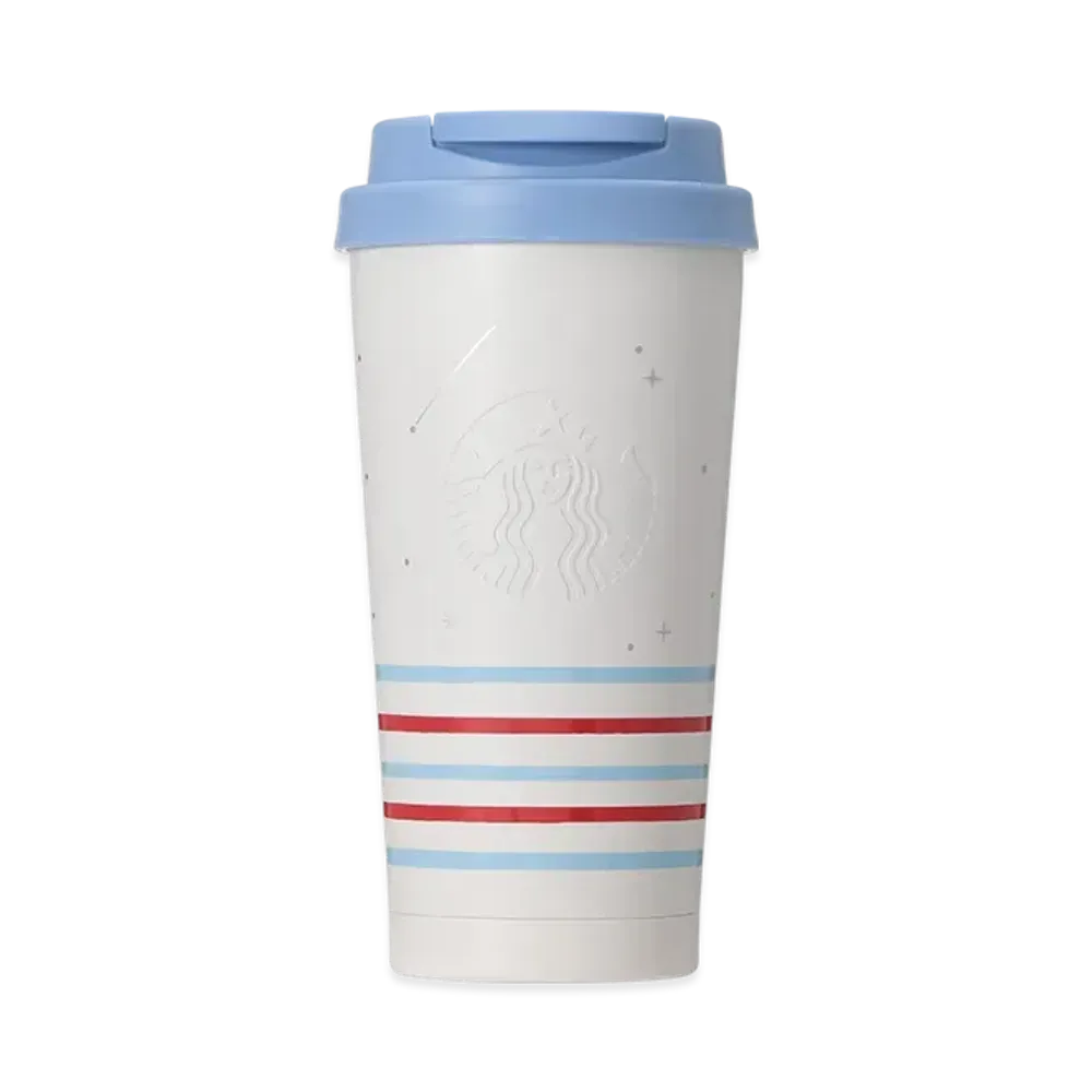 STARBUCKS Stainless Steel Togo Logo Tumbler Marine Border 473ml "White"