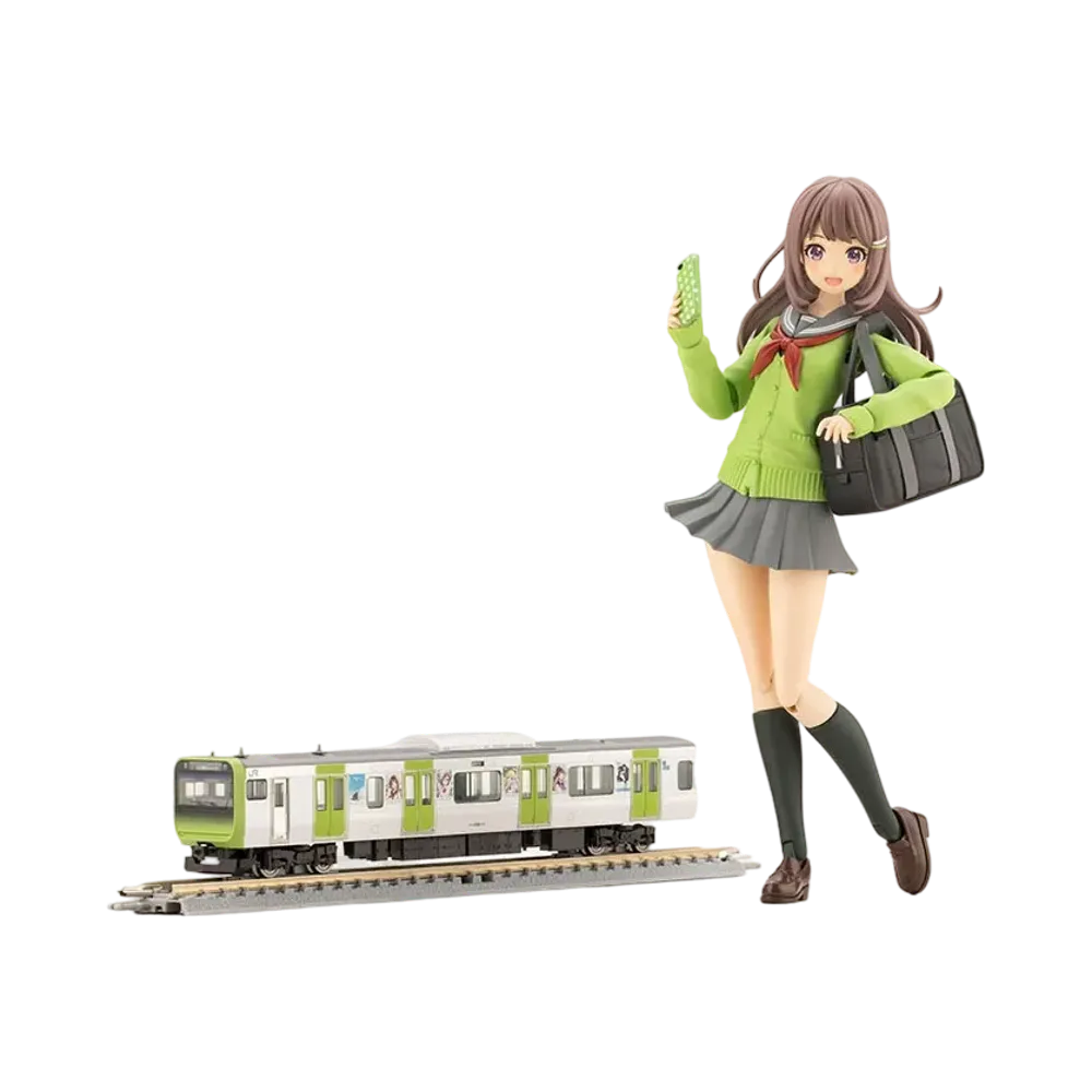 KOTOBUKIYA "Character Plastic Model" -Sousaishojoteien- Madoka Yuki [Winter Dress Uguisu Color Ver.] With First Car Museum Series E235 Yamanote Line Sosai Shoujo Teien Wrapping Car
