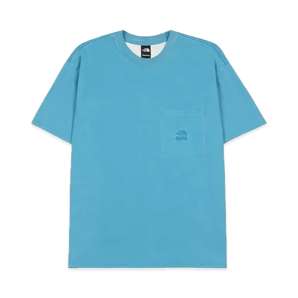 Supreme x The North Face Pigment Printed Pocket Tee "Blue"