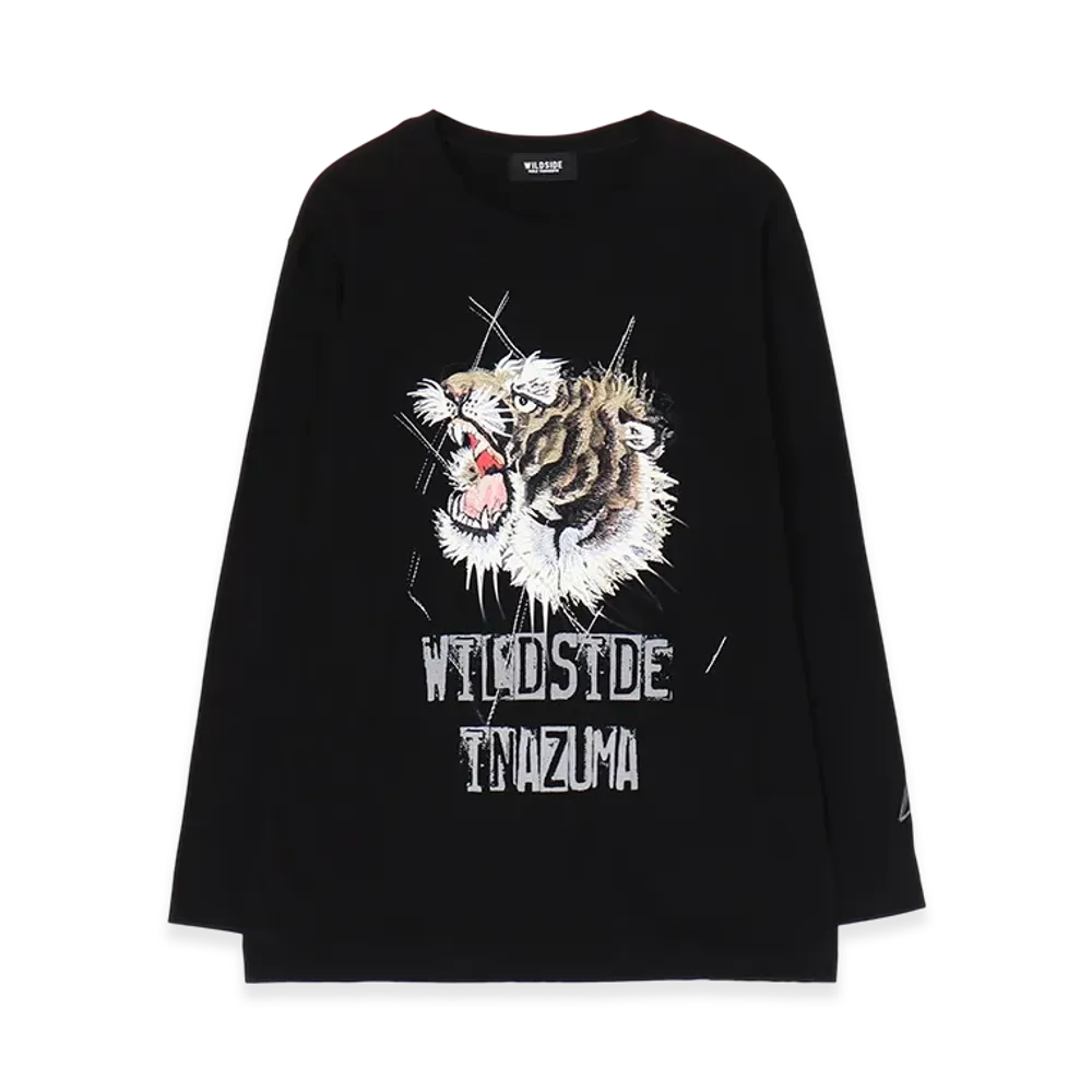 WILDSIDE YOHJI YAMAMOTO Tiger Long Sleeve T-Shirt "Black"