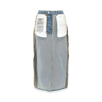 VETEMENTS Women's Inside-Out Skirt "Light Blue"