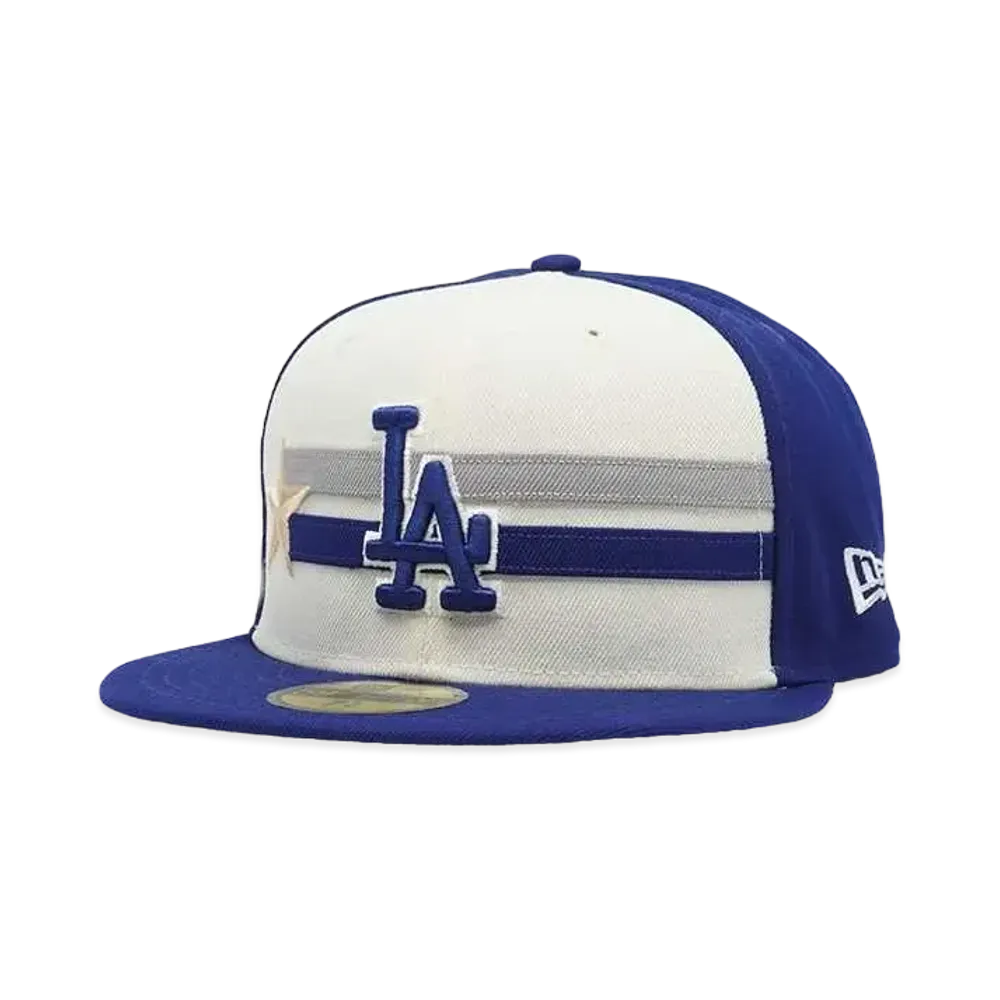 NEW ERA 59Fifty On-Field 2024 MLB All-star Game Workout Los Angeles Dodgers "Chrome White/Blue"
