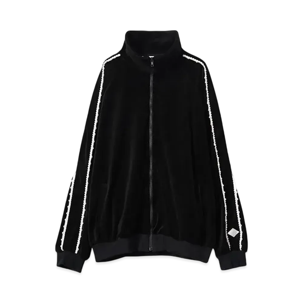 el conductorH PEARL PIPING VELOURS TRACK JKT"BLACK"