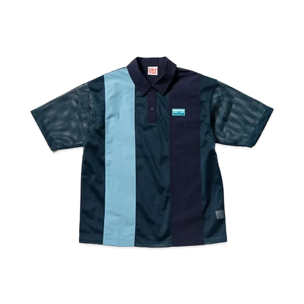 BEAMS x Hinatazaka46 Mangart Beams Mesh Polo Shirt "Navy"