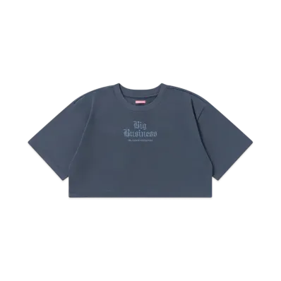 BlackEyePatch Big Business Cropped Tee Black "Blue"