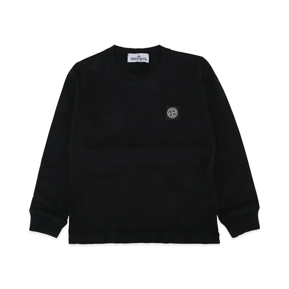 Stone Island Kids Long Sleeve T-Shirt "Black"