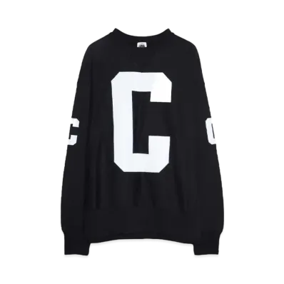CITY COUNTRY CITY APPLIQUE LOGO COTTON SWEATSHIRT CCC "BLACK"