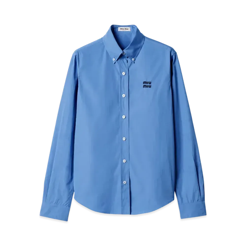 MIUMIU Women's Poplin Shirt "Light Blue"
