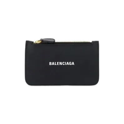 BALENCIAGA Cash Coin Card Holder "Black"