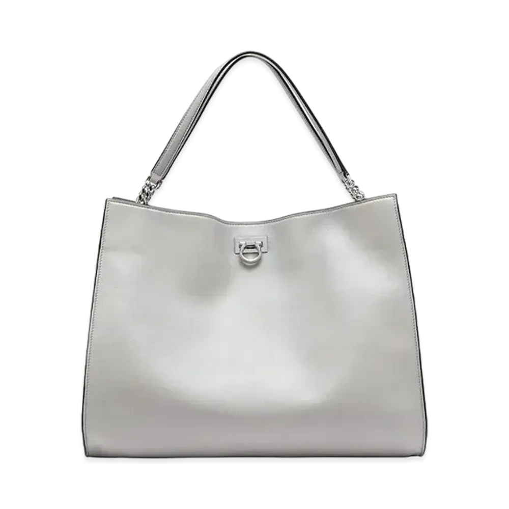 Salvatore Ferragamo Trifolio Tote Bag "Rhinoceros Grey"