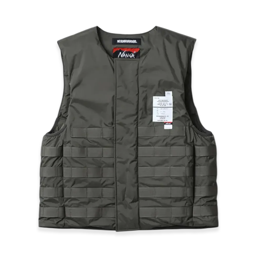 NEIGHBORHOOD x NANGA Tactical Down Vest "Olive Drab"