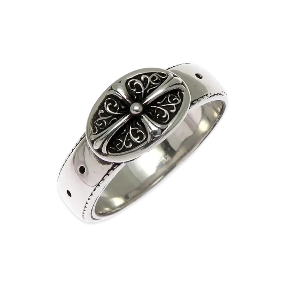 Chrome Hearts Belted Oval Ring "Silver"