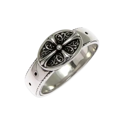 Chrome Hearts Belted Oval Ring "Silver"