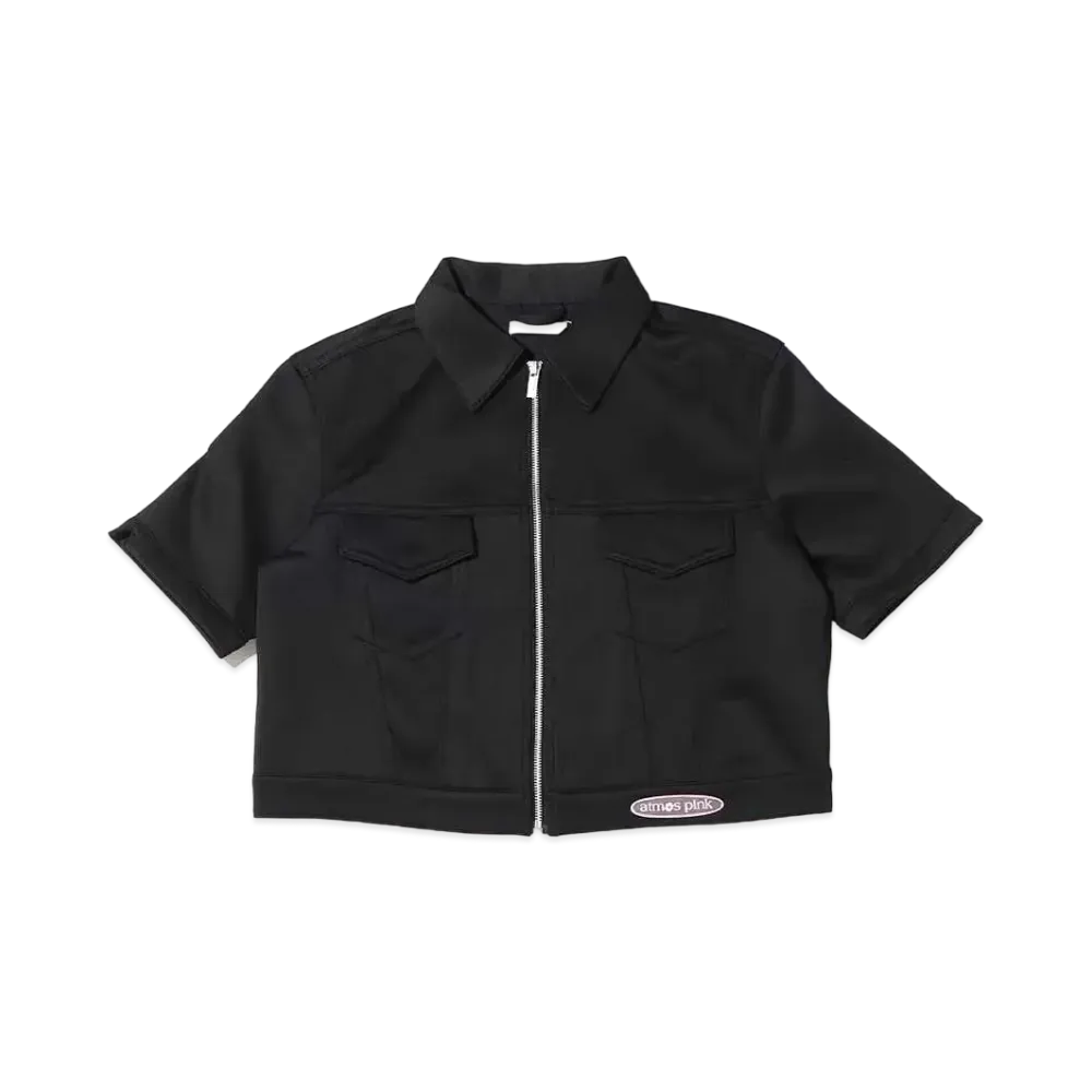 atmos pink Silicone Patch Cardboard Tops "Black"