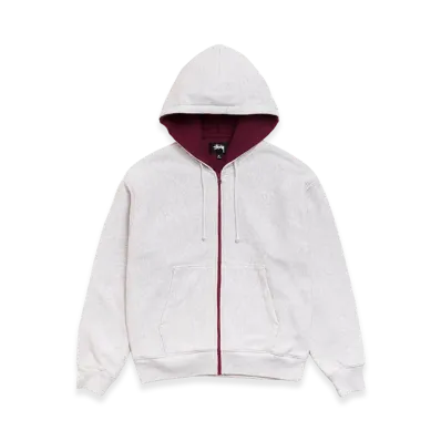 Stussy Double Faced Zip Hoodie "Ash Heather"