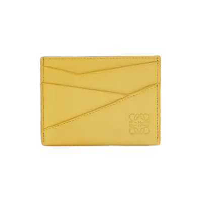 LOEWE Puzzle Plain Card Holder Classic Calf "Bright Ocher"